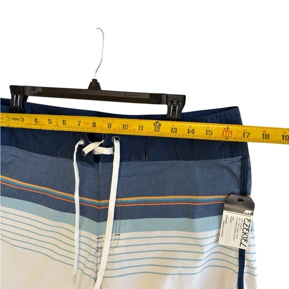 Ezekiel Blue and White Board Shorts with Nautical Design - Picture 3 of 5